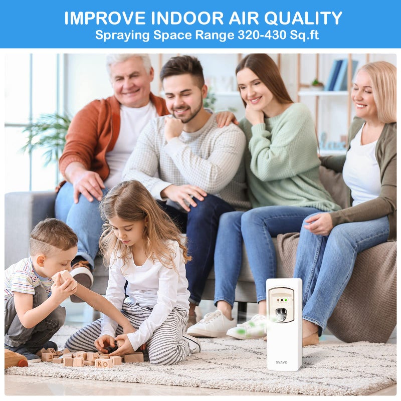 SVAVO Automatic Air Freshener Dispenser - Programmable Fragrance Dispenser for Indoor-Bedroom, Hotel, Office, Commercial Place - Wall Mounted/Free Standing Aerosol Spray Dispenser - White - Image 2